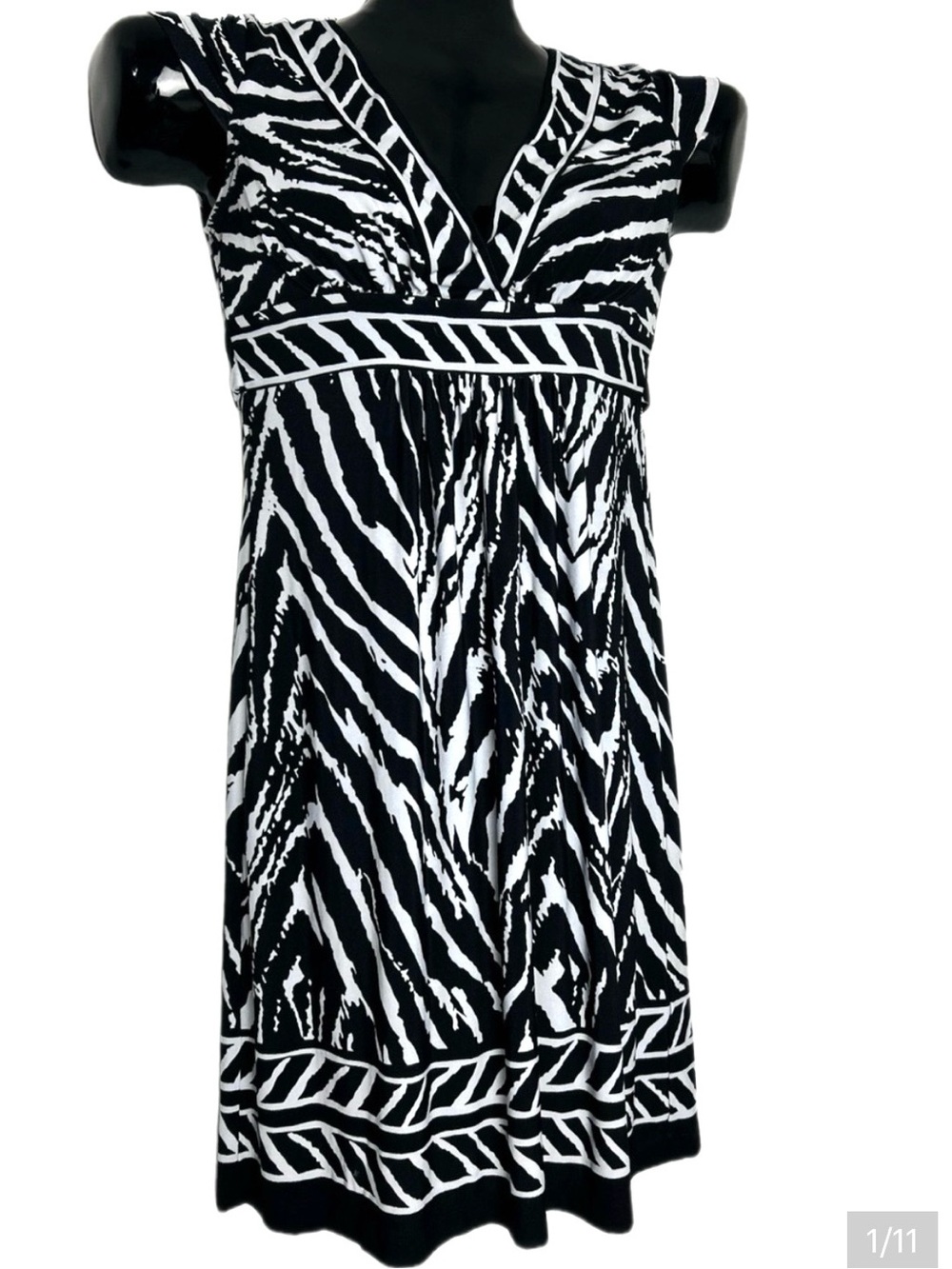 Storm Black and White Zebra Print Top